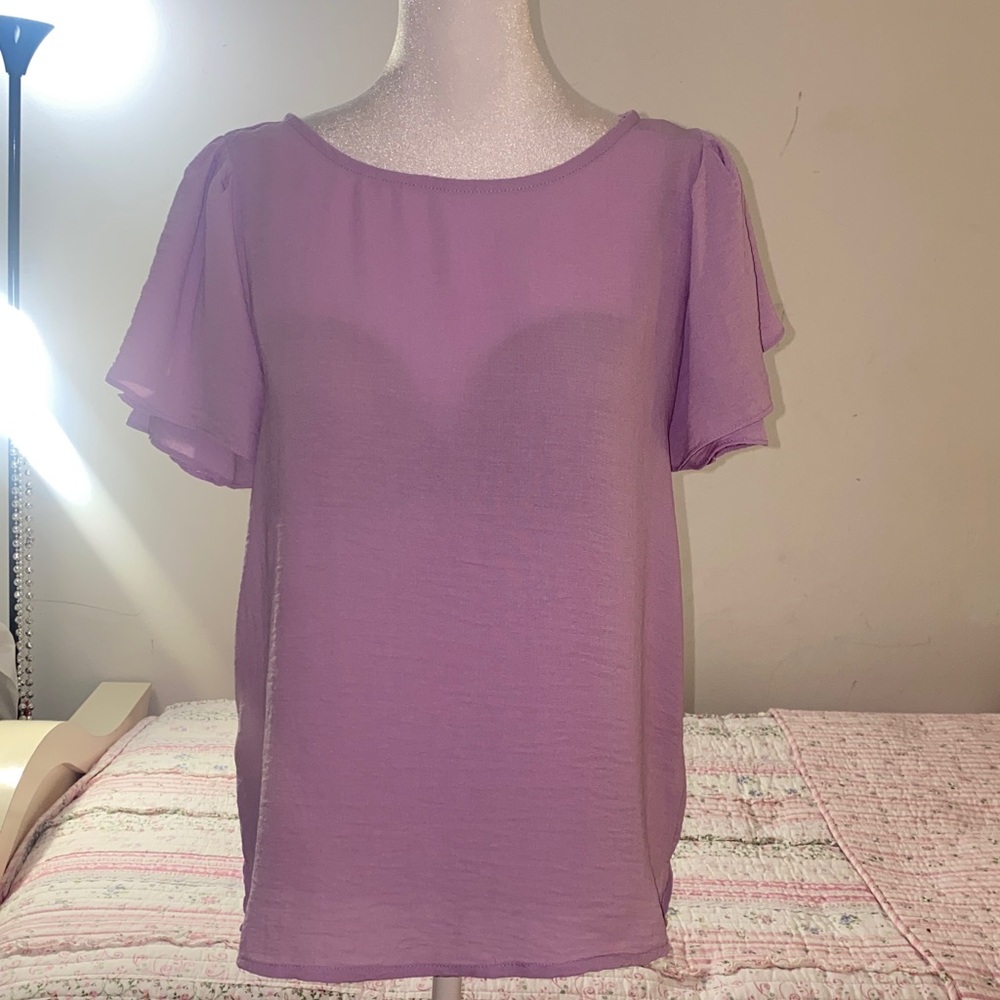 Vince Camuto Fluttler Sleeve Blouse
